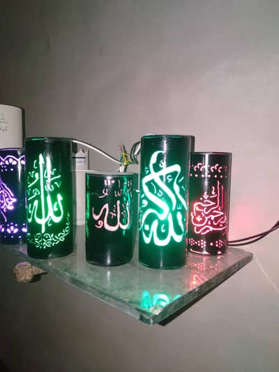 Beautiful Allah Muhammad LED Lamps Islamic Handmade PVC Pipe Lamps