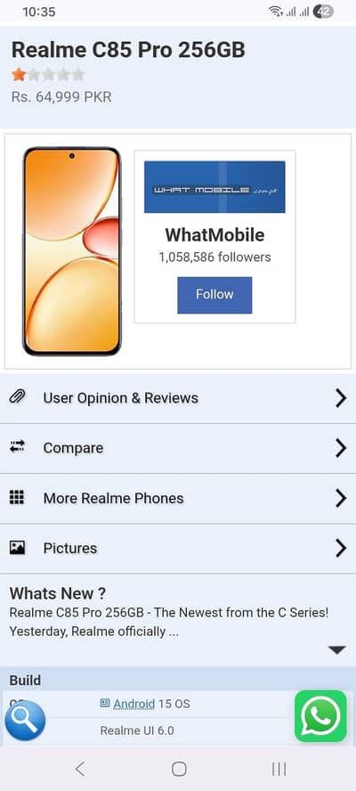 Realme C85 Pro 8Gb&256Gb Supper AMOLED Display