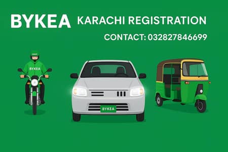 Bykea Bike / Car / Rickshaw Registration Available