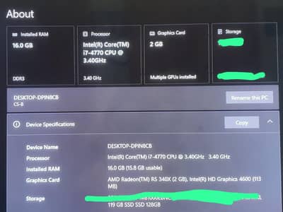 Intel(R) Core(TM) i7-4770  Gaming PC