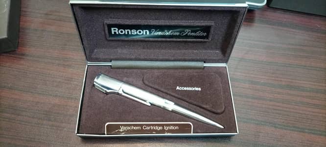 Vintage Ronson Pen Lighter Varachem Penliter Ink Pen