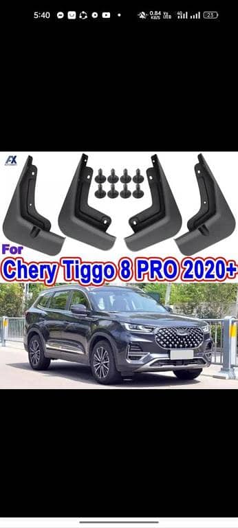 Chery Tiggo 8 Pro Mud Flaps/Guards Original and Proper Fitting Imported