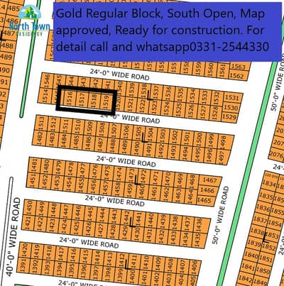 PLOT SALE IN NORTH TOWN RESIDENCY PHASE 1 GOLD BLOCK