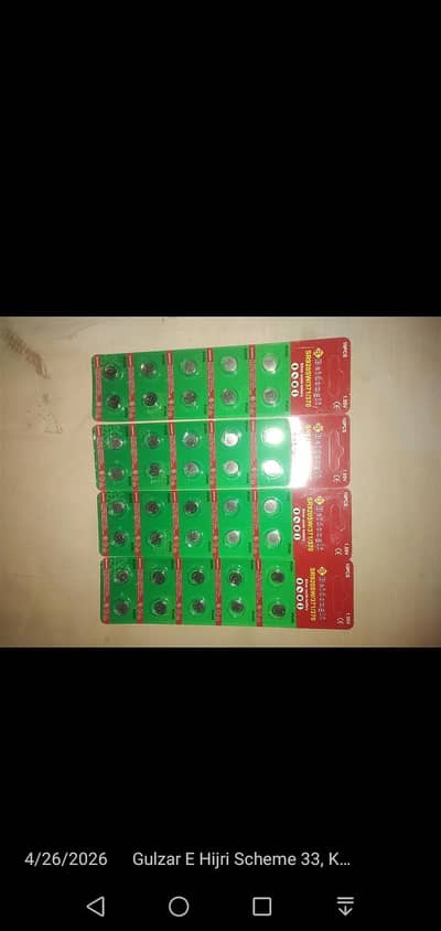 WRISTWATCH BATTERIES SR 626SW AND SR920SW.