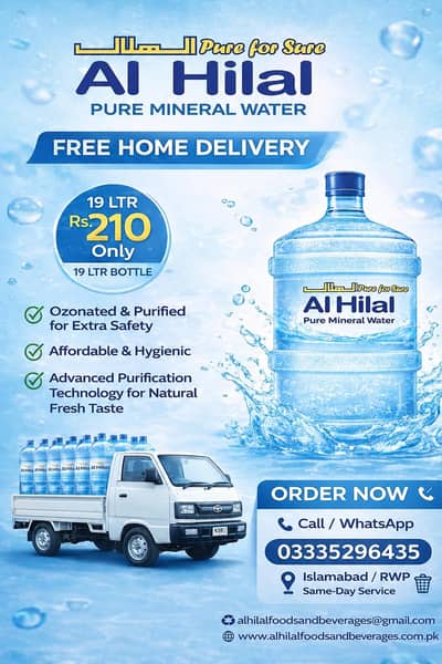 mineral water free home delivery