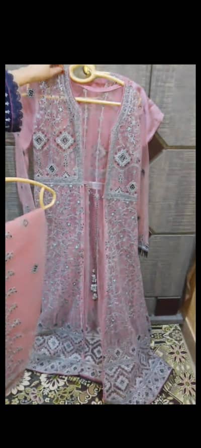 beautiful pretty double coat frock
