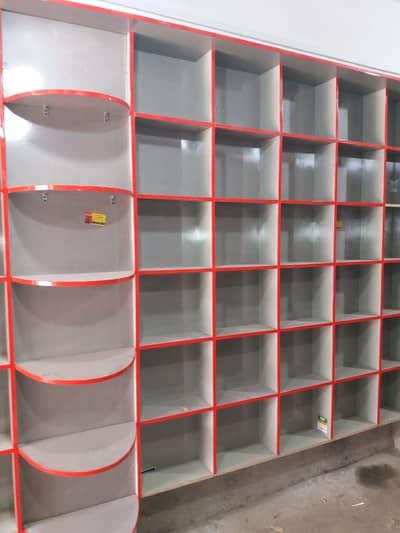 Wooden compartments for business items display