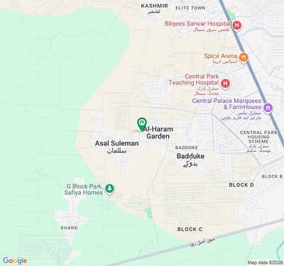 Centrally Located Residential Plot For Sale In Al Haram Garden - Block D Available