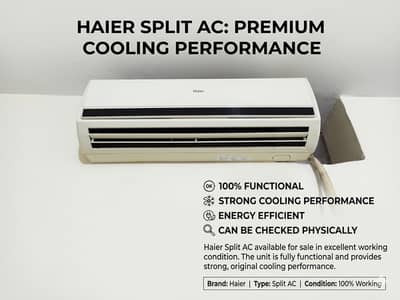 Haier 1 Ton Split AC & Gree Outdoor Unit - Excellent Cooling