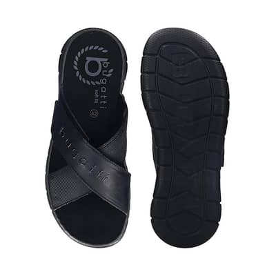 Slippers For Men - Bugatti Men’s Leather Mules - Offer 75% OFF