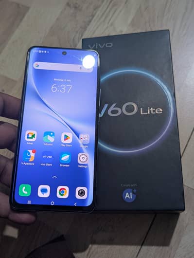 vivo v60 lite mint condition 8 +8 ram 256 gb