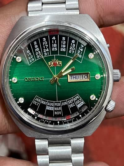 orient calender automatic watch