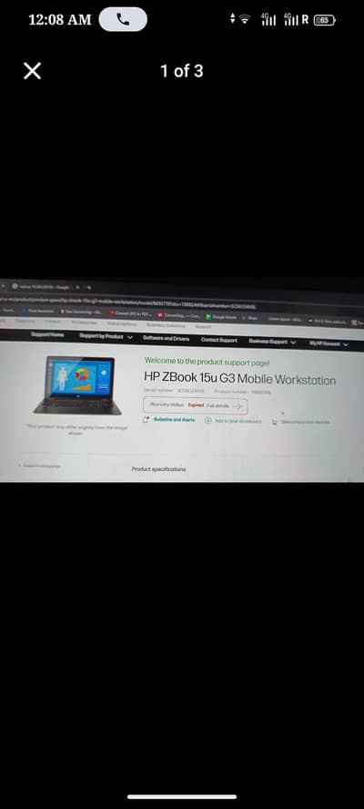 laptop HP zbook 15u G3 mobile work station