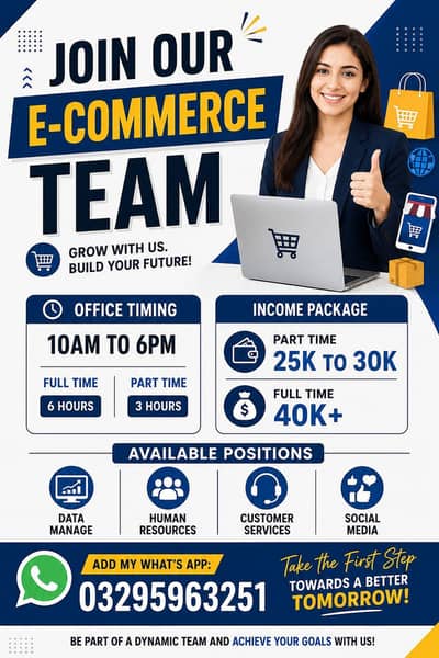 Urgent Male and female staff Required for office work