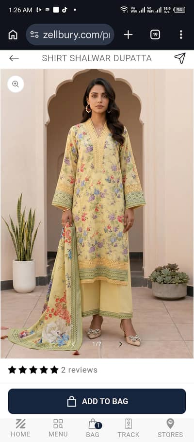 a o a lawn  3 piece  unstitched      1.75 shirt.        duptata 2.5.