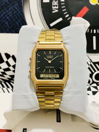CASIO-ORIGINAL-DUAL TIME-NEW WATCH-SEIKO CITIZEN ARMANI FOSSIL OMAX