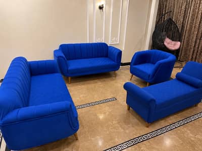 Royal Blue Sofa Set