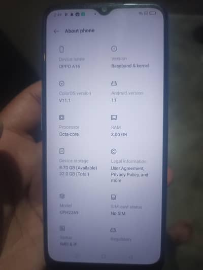 oppo A16 3/32