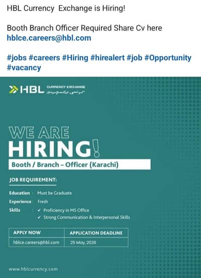 HBL Bank branch officer