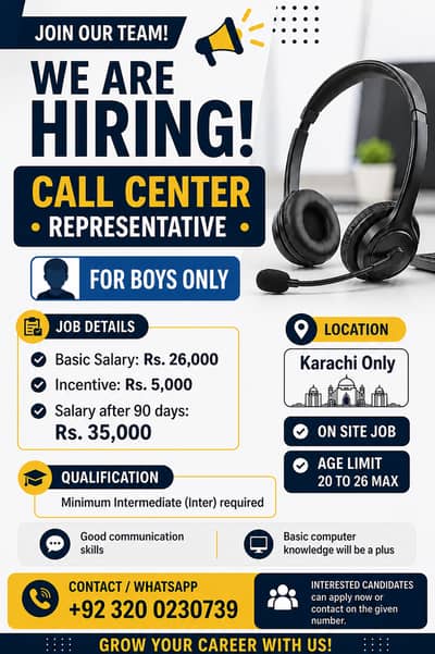 Call Center Job Opportunity – Karachi