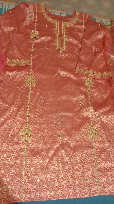 branded jacquard lawn luxury dress