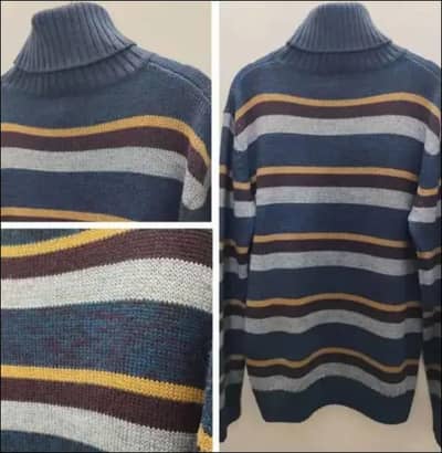 High neck wool sweater