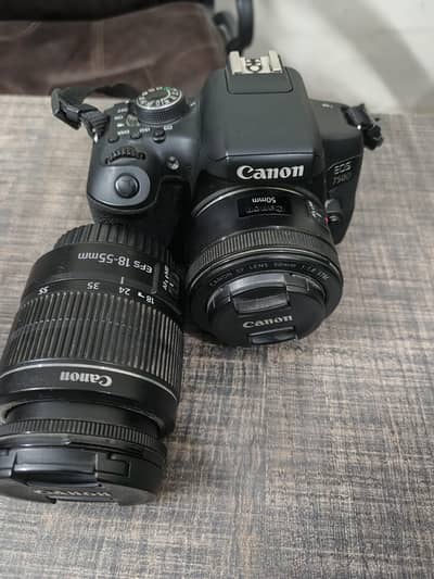 Canon EOS 750D DSLR Camera with 2 lenses (50mm STM + 18-55mm)