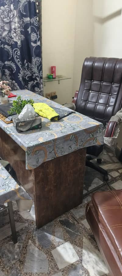 office table and sofas neat clean