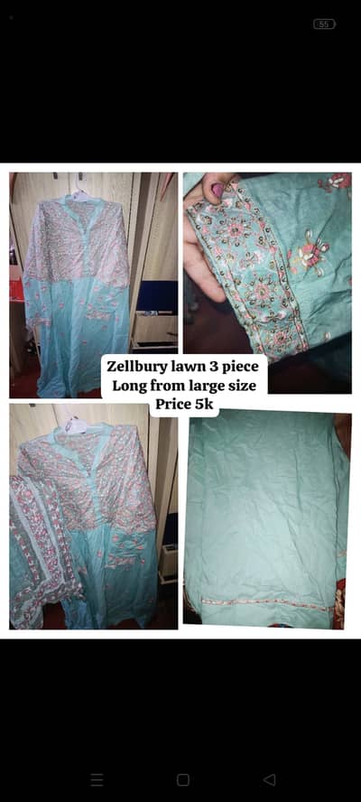 *For Sale * - *Brand*: Zellbury Original  - *Stuff*: Lawn 3 Piece -