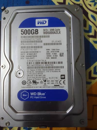 Available Hard Drive 500 GB ,160 GB