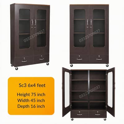 Sc3 6x4 feet Showcase , Cupboards Wardrobe safe alamri cabinet
