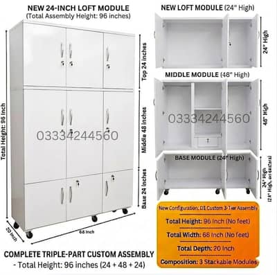 6x8 feet Wooden cupboard wardrobe almari safe cabinet furniture