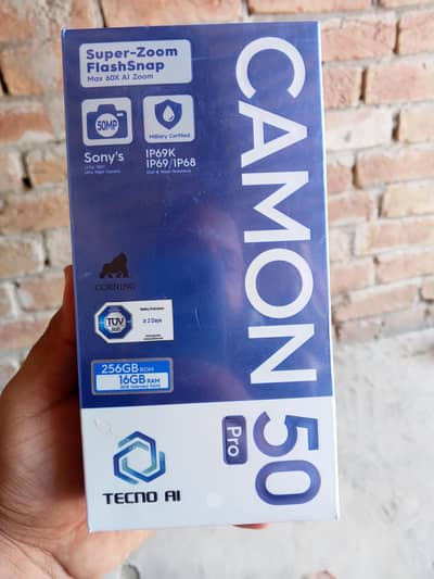 CAMON 50 Pro only box open 8/256