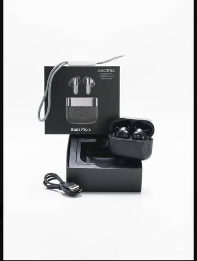 Buds Pro 5 Wireless Earbuds with Charging Case – Black, ANC/ENC