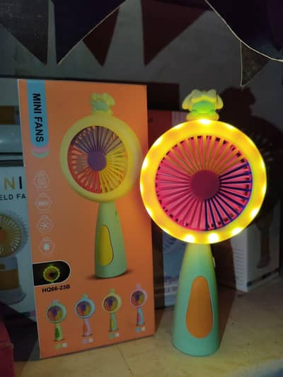  Cute Rechargeable LED Mini Fan 
