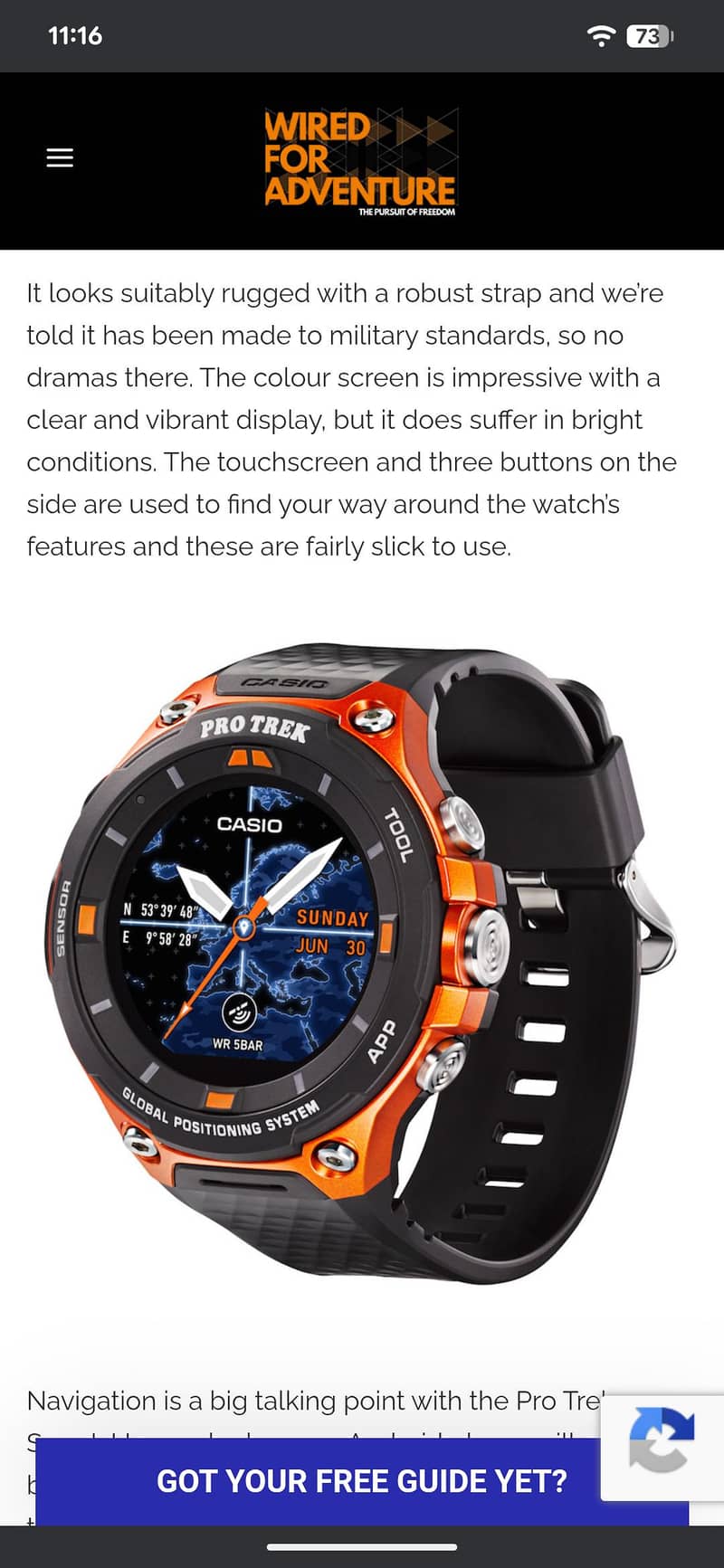 Casio protrek watch 0