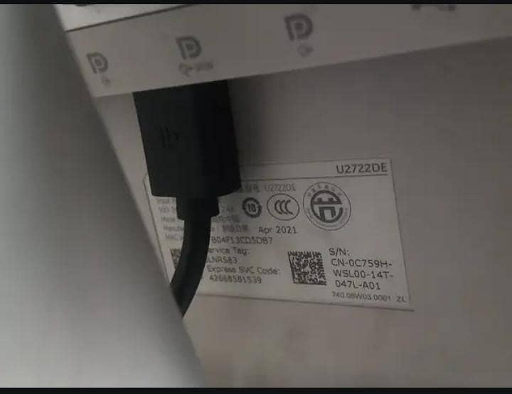 27" borderless 2K IPS Screen , Model:-U2722DE 3
