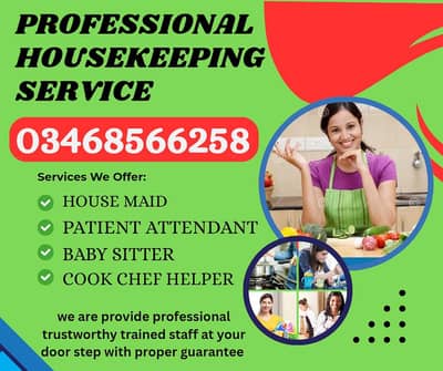 PROFESSIONAL MAID BABY SITTER PATIENT ATTENDENT COOK HELPER CHEF