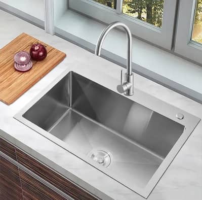 premium handmade kitchen sink bowl 60%45 SUS 304 stainless steel
