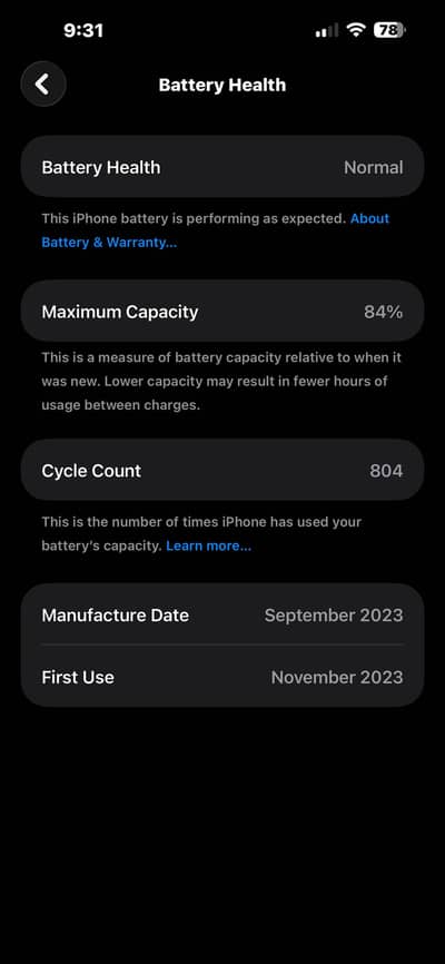 iPhone 15 pro max pta approved 256 with box cable