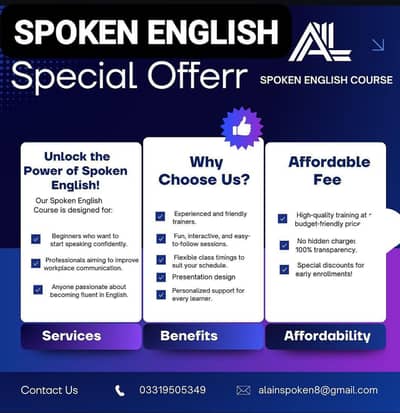 International Spoken English Course/ Foreign Qualified Female Teacher