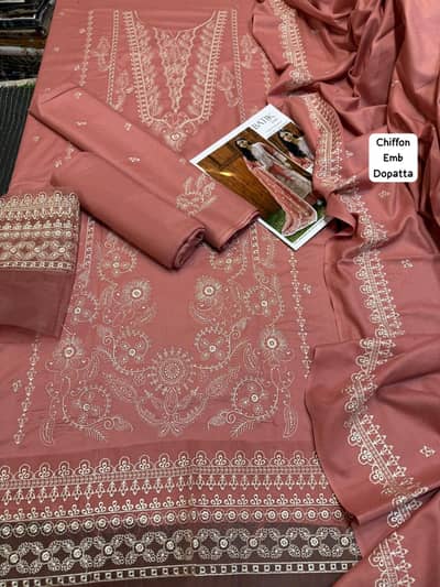 BATIK Luxury Embroidered Lawn Suit
