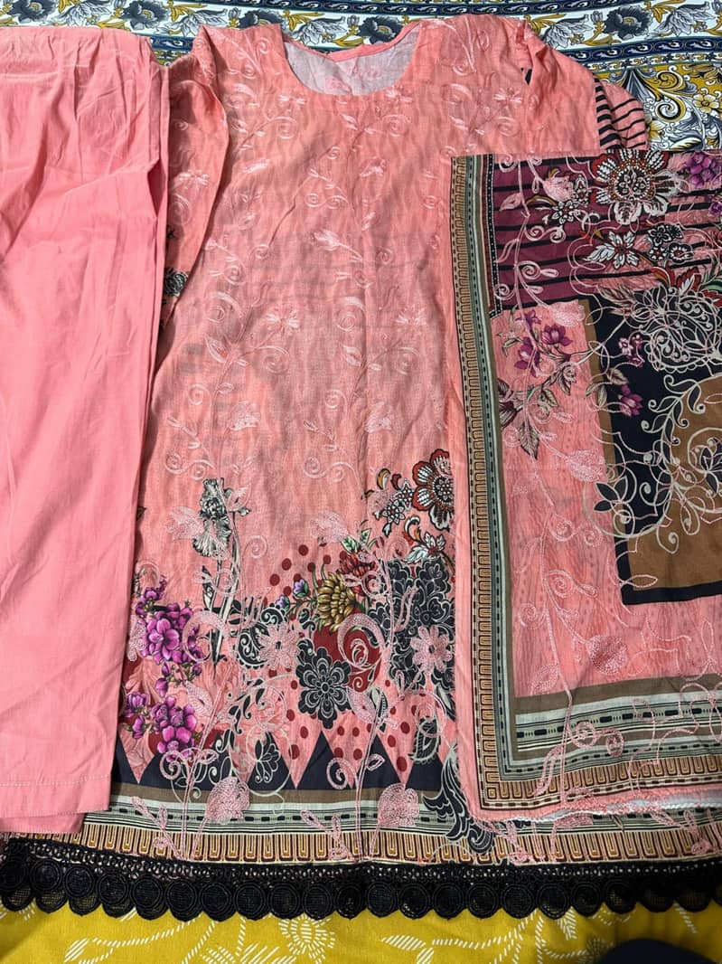 embroided 3pcs suits 3