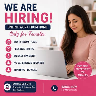 Part-Time Online Work From Home for Females