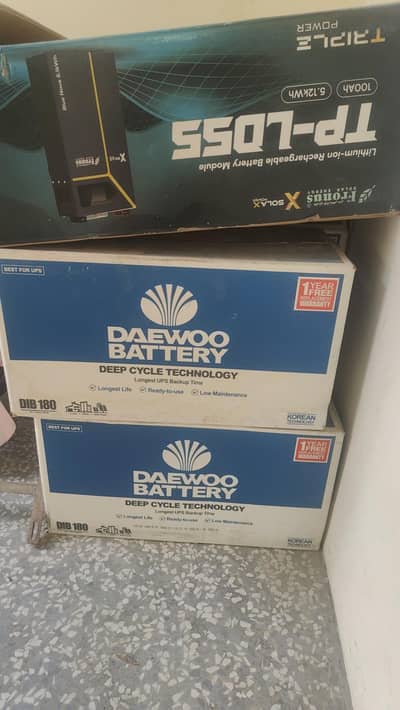 4 Daewoo DIB 180 Deep Cycle Batteries Set – Just 14 Months Used