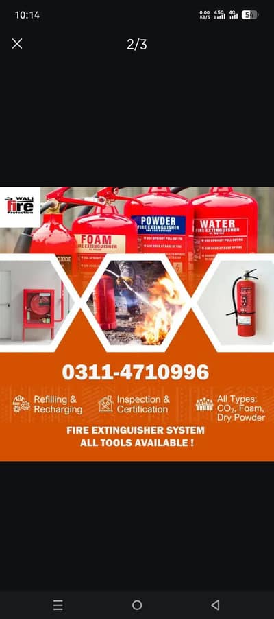 fire safety equipment extinguisher new and refilling. home delivery. .