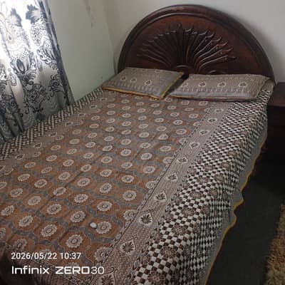 double bed with mattress