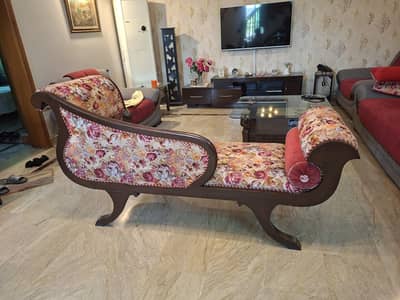 100% pure wooden couch for sale, good condition