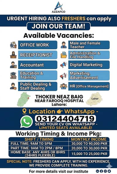 Urgent Hiring – HR | Advertising | Education