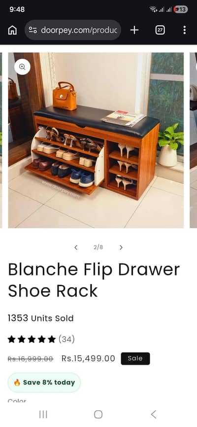 Slightly used Shoe Rack for sale in 10/10 condition
